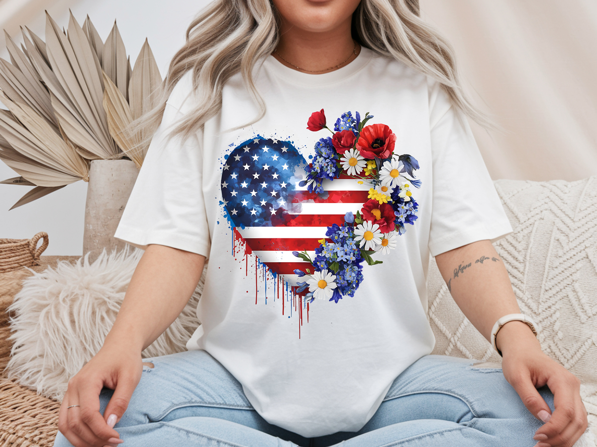 Red White & Blue Heart T-Shirt